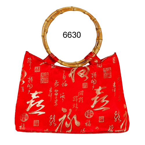 Tasche aus Seide mit Bambushenkel, Handtaschen, Asiatisch, 6630 - zum Schließen ins Bild klicken